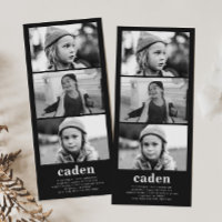 Photo Strip Birthday Invitation