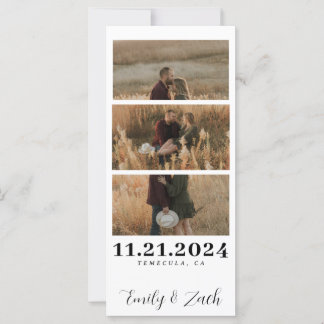 Photo Strip Save the Date Cards with Envelopes