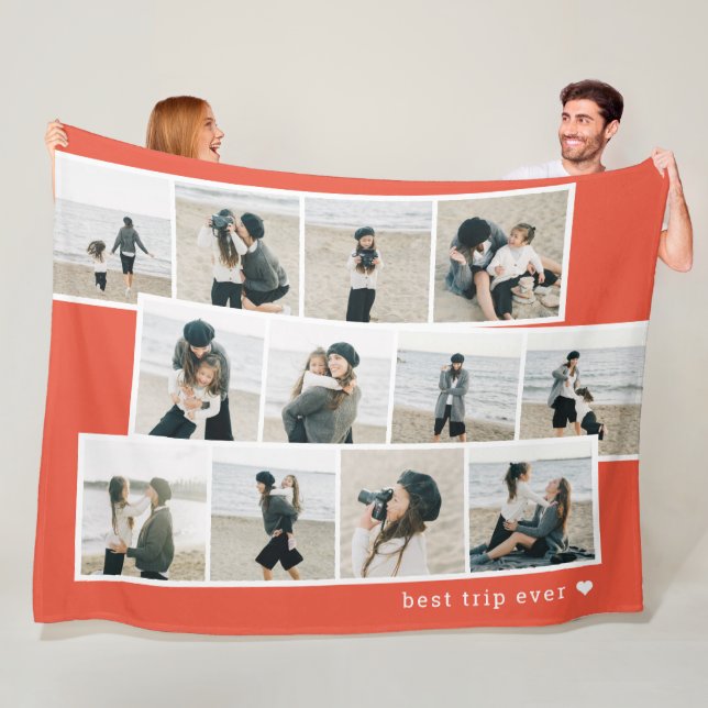 Photo Strips Custom Colour Personalized Blanket (In Situ)