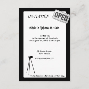 Photo Studio Opening Invitation