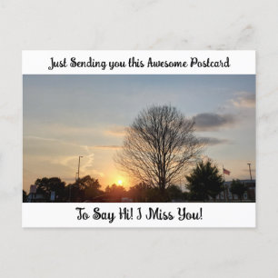 Photo Sunset "I Miss You", Hi Carte Postale