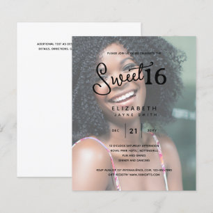 PHOTO SWEET 16 Modern Elegant Budget Birthday