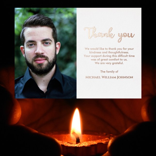 Photo Sympathy Bereavement Funeral White Rose Gold (Creator Uploaded)