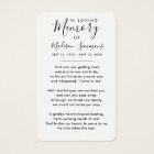 Photo Sympathy Funeral Memorial Prayer Cartes