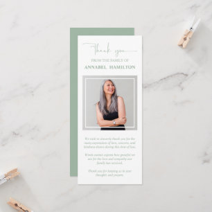 Photo Sympathy Memorial Merci Invitation