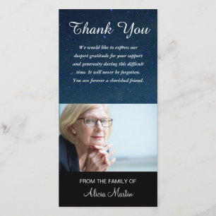 Photo Sympathy Memorial Thank You Night Sky Stars