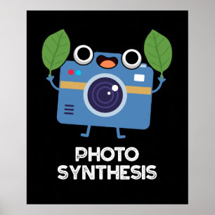Photo Synthesis Funny Camera Pun Dark BG Poster