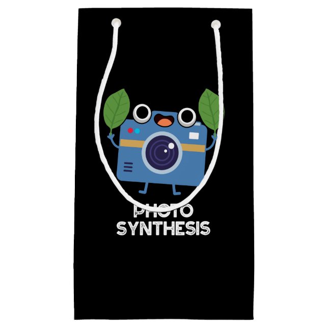 Photo Synthesis Funny Camera Pun Dark BG Small Gift Bag (Front)