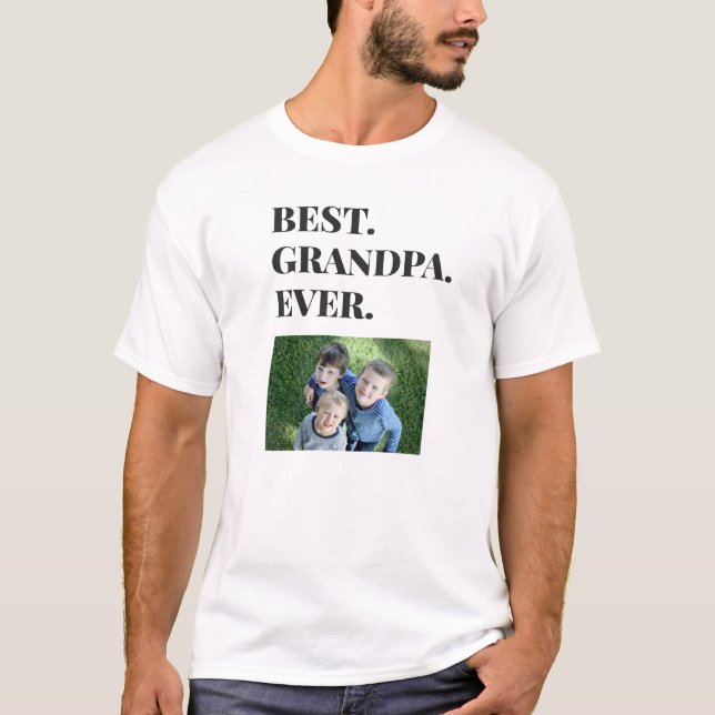 Photo T-shirt Anniversaire Meilleur Grand-Père Eve (Devant)