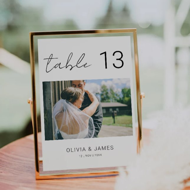 Photo Table Numbers, Modern Table Numbers, Invitation (Photo Table Numbers, Modern Table Numbers, Invitation)