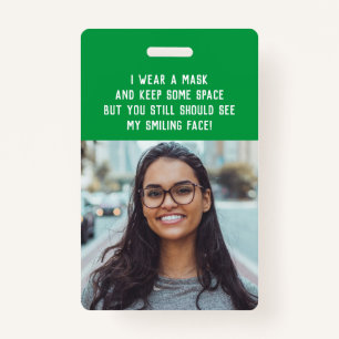 Photo teacher nurse green name badge