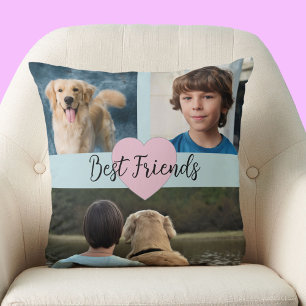 Photo Template Best Friends Pets Throw Pillow