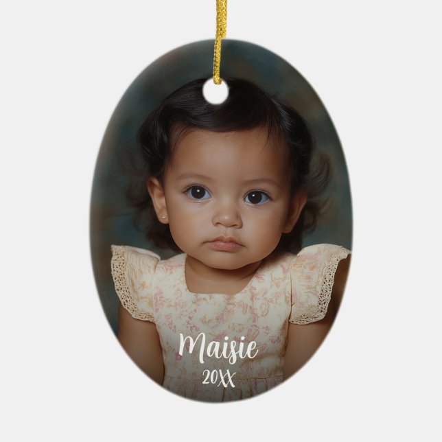 Photo Template Christmas or Holiday Ornament (Front)