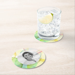 Photo Template Coasters Birthday Party Theme