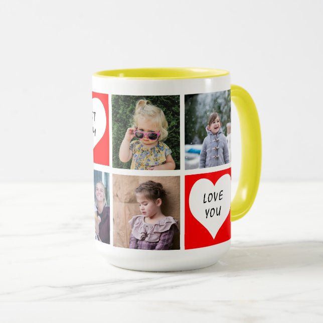 Photo Template Collage Best Mom Mug (Front Right)