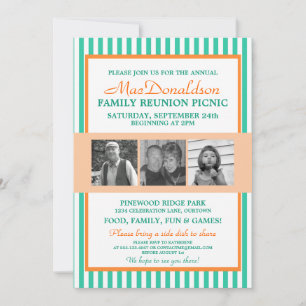 Photo Template Family Reunion Invitations