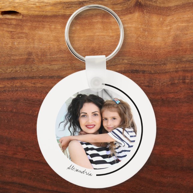 Photo Template, Mom, I Am  Keychain (Front)
