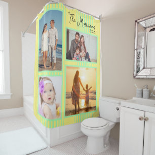 Photo template yellow teal