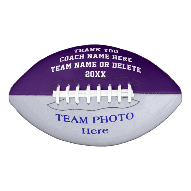 Photo, Text and Your Colours Personalized Football (Front)
