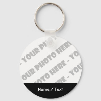 Photo & Text Basic Keychain - Create Your Own
