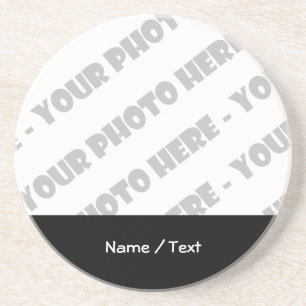 Photo & Text Beverage Coaster - Create Your Own