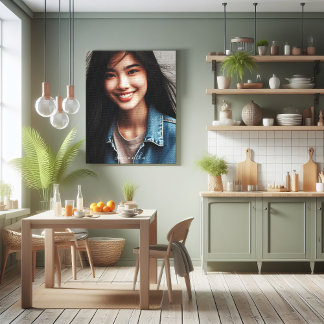 Photo text custom personalized canvas print