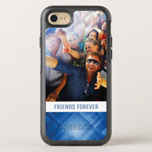 Photo & Text Dark blue hi-tech background OtterBox Symmetry iPhone 8/7 Case