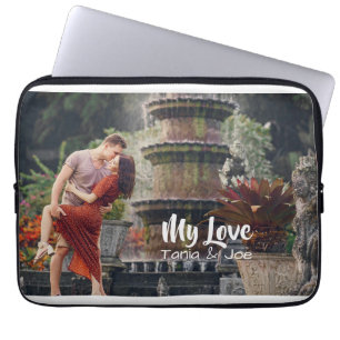 Photo & text my love - personalized laptop sleeve