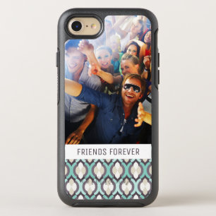 Photo & Text Turquoise Moroccan Pattern OtterBox Symmetry iPhone 8/7 Case