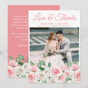 Photo Thank You Card Floral
