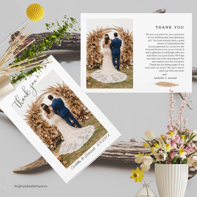 Photo Thank You Card Template. (Creator Uploaded)