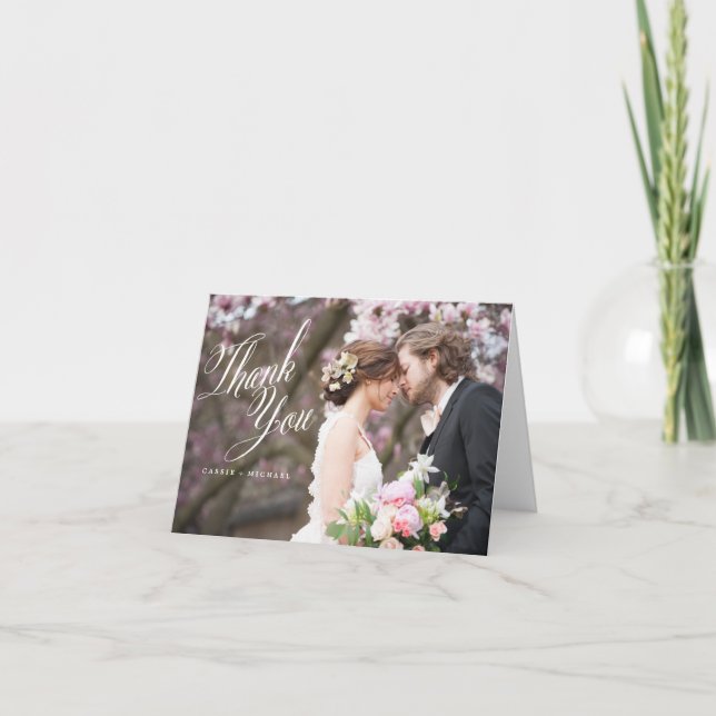 PHOTO THANK YOU CARD wedding thank you card (Front)