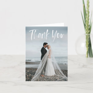 Photo Thank You Card with Watercolor Lettering
