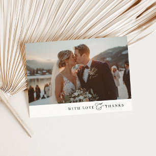 PHOTO THANK YOU modern minimal elegant ampersand Card