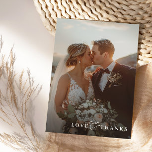 PHOTO THANK YOU modern overlay elegant ampersand Card