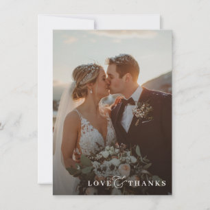 PHOTO THANK YOU modern overlay elegant ampersand Card