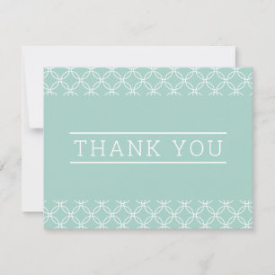 PHOTO THANK YOU simple modern type pastel mint Card