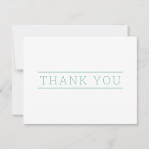 PHOTO THANK YOU simple modern type pastel mint Card