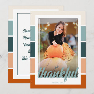 Photo Thanksgiving Greeting Card Dinner Invitation