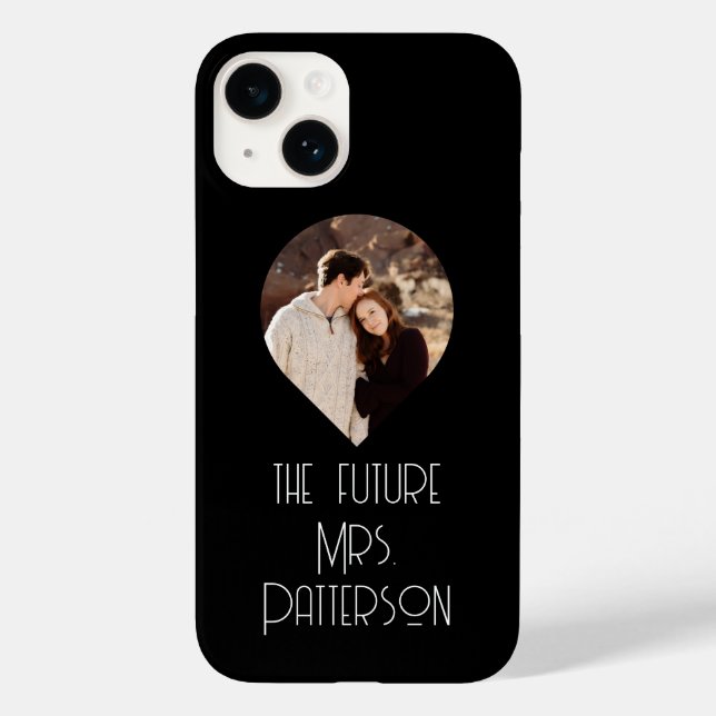 Photo The Future Mrs Modern Bride Script Name Case-Mate iPhone Case (Back)