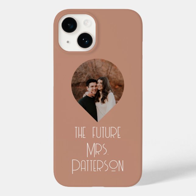 Photo The Future Mrs Modern Bride Script Name Case-Mate iPhone Case (Back)