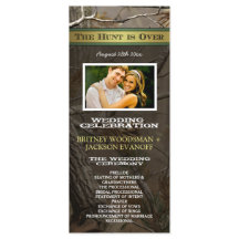 Photo The Hunt is Over Camo Wedding Programs