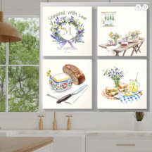 Cuisine Rustique aux herbes d'aquarelle - Monogram