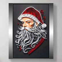 Père Noël en papier découpé