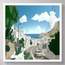 Une journée ensoleillée dans une ville côtière