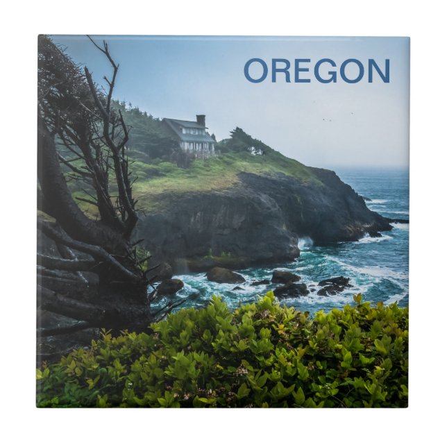 Photo Tile: House On Otter Crest (Small) Tile (Front)