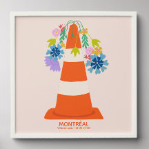 Cadeau humoristique de Montréal cônes oranges vill