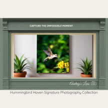 Colibri à gorge rubis Cadeau pour elle - Beaux-Art