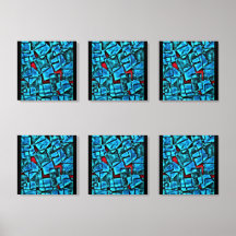 Photo Tiles with Geometric Design