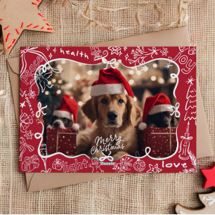 Photo tirée à la main Joyeux Noël Carte